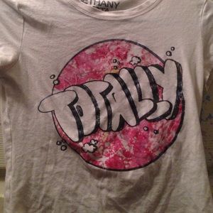 Bethany mots "totally" crop tee