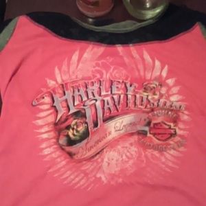 Pink Harley Davidson shirt