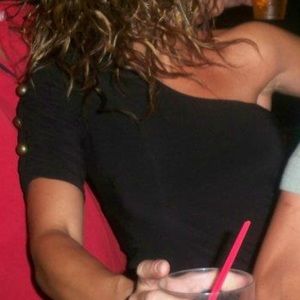 Black one shoulder top