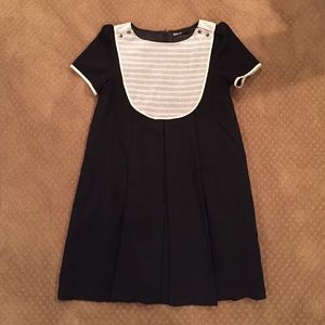 Dear Creatures Black bibbed-collar dress