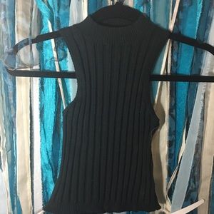 LF High Neck Cropped Sweater Tank