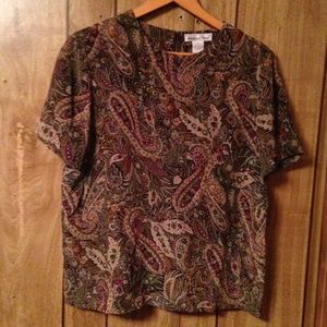 Paisley silk top