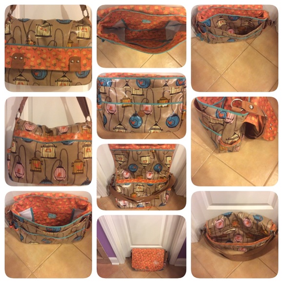 🎺Fossil Large Key Per Messenger Bird Cage Bag🎺