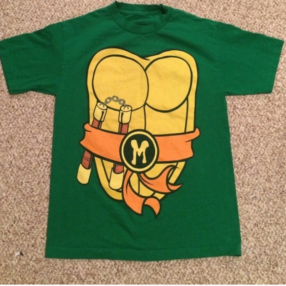 2 Ninja Turtle Shirts (blue and orange)