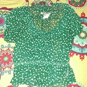 Sold-Sheer floral top