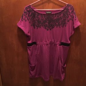 Purple Lane Bryant Empire Waist Top 14/16