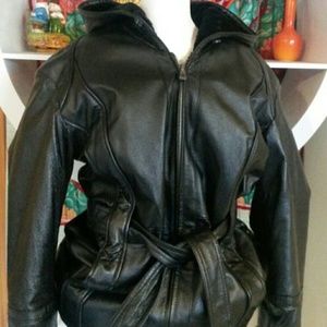 Wilsons leather faux shearling womans jacket