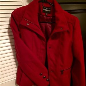Red wool coat