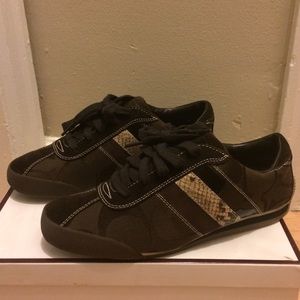 COACH Mable Signature Snakeskin Sneakers