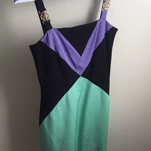 Gianni Versace authentic colorblock dress