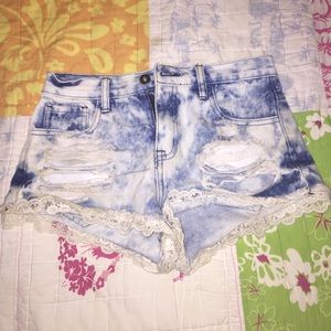 Acid Wash Jean Shorts