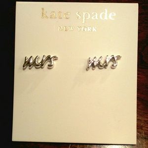 kate spade 'Mrs' Earrings
