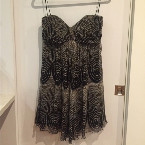 Strapless cocktail chiffon dress from Express