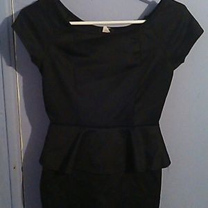 Black Peplum Dress