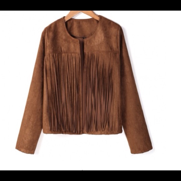 🌟HP🎉 Boutique TRENDY Boho Fringe Blazer Jacket - Picture 2 of 4