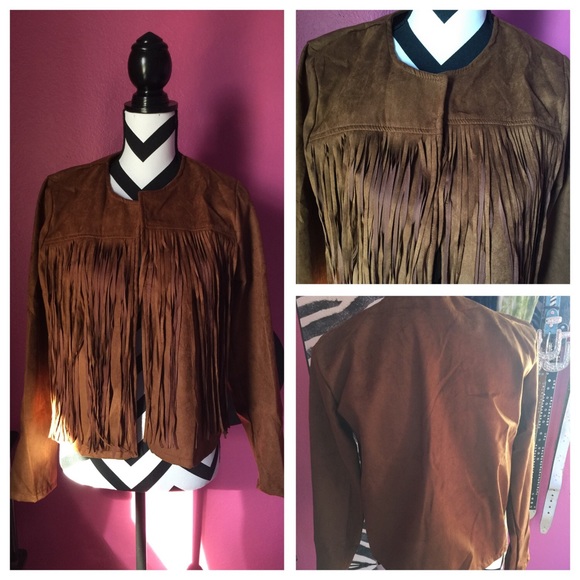 🌟HP🎉 Boutique TRENDY Boho Fringe Blazer Jacket - Picture 4 of 4
