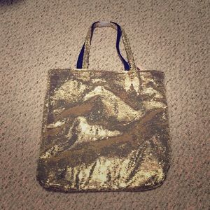 Victoria's Secret gold tote