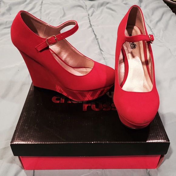 Charlotte Russe Shoes - Red wedges