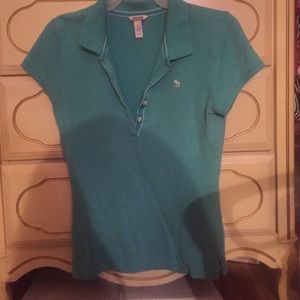 Turquoise collared shirt