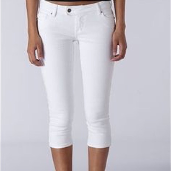 Denim - White Capris