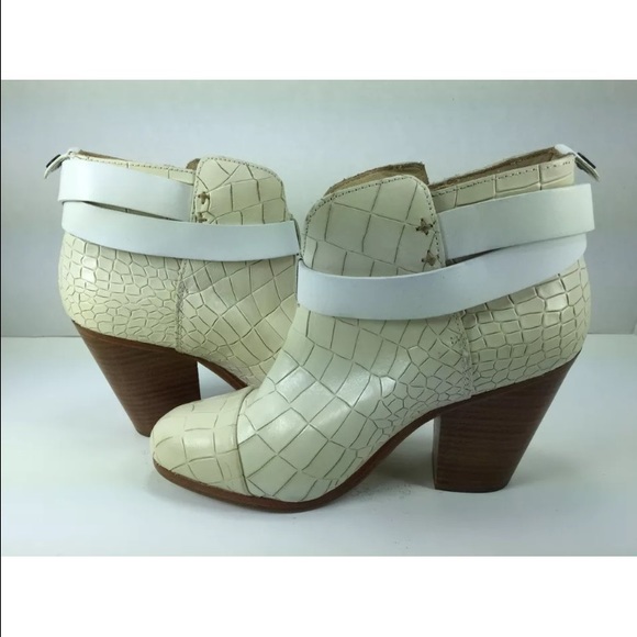 rag & bone Shoes - Rag & Bone white leather harrow booties size 35