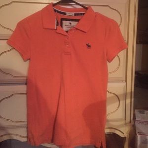 Orange collared shirt