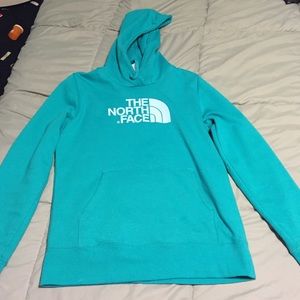 Blue north face pullover sweat shirt size medium