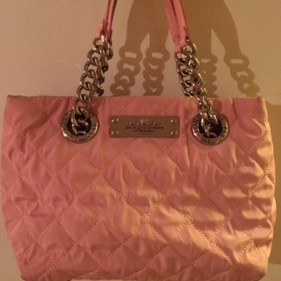 My Flat in London Purse, light pink & silver