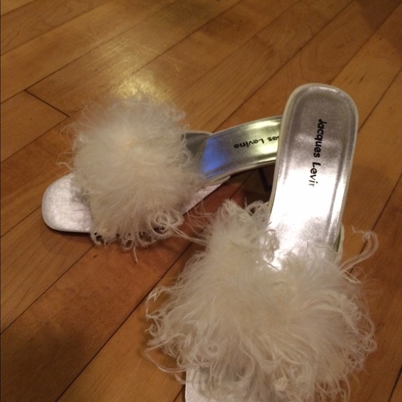 ostrich feather slippers