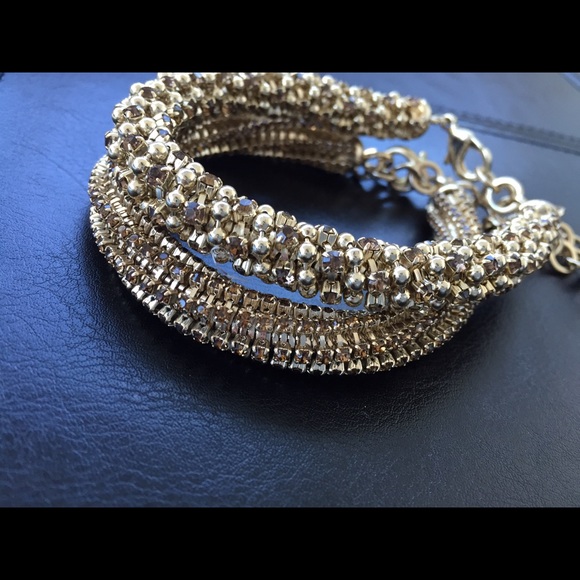 Max Mara Designer Gold Color Bracelets