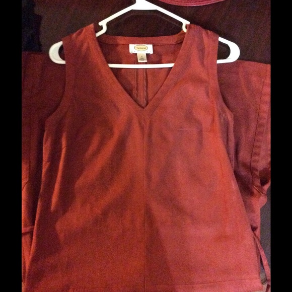Talbots Burnt Orange SZ 2 Faux Suede Sheath Dress