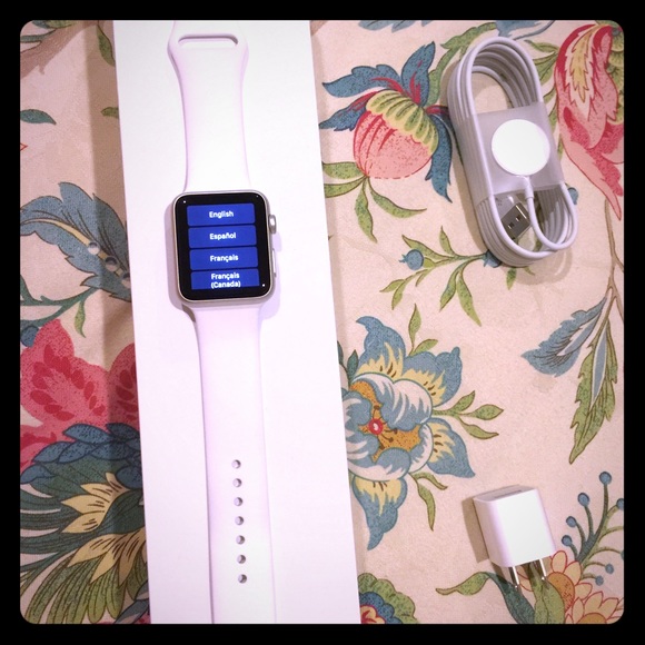 42mm Apple Watch Sport White Band