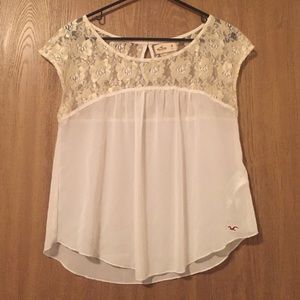 Hollister white blouse
