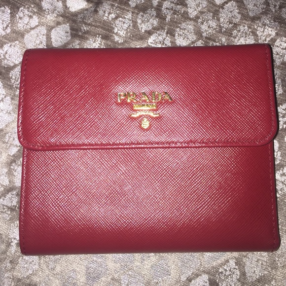 Prada Handbags - Red Prada wallet