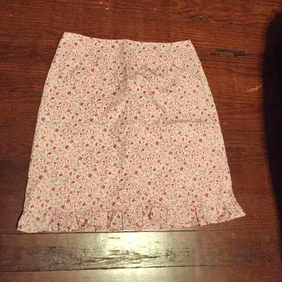 Pink flower talbots skirt size 10