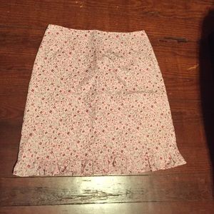 Pink flower talbots skirt size 10