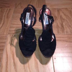 SOLD--Steve Madden Black Platform Sandals