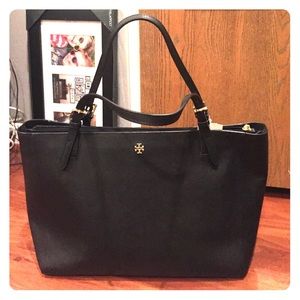 Authentic Tory Burch Black Tote Bag.