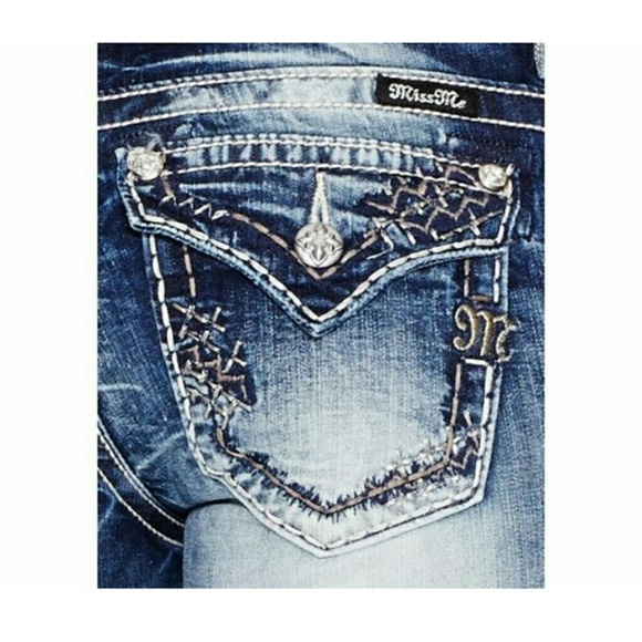 SOLD -MISS ME "ZIGZAG" Skinny Jeans - SIZE 26 - Picture 3 of 4