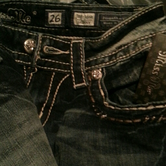 SOLD -MISS ME "ZIGZAG" Skinny Jeans - SIZE 26 - Picture 4 of 4