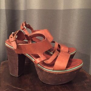 Rag & Bone Leather Platform Camel Heels