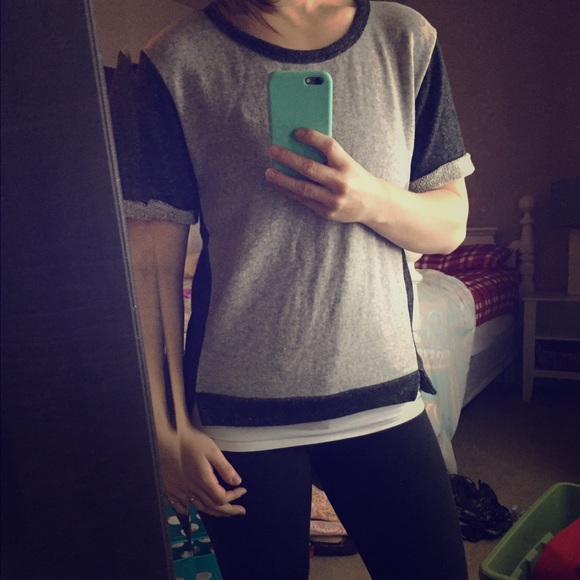 Loveapella Tops - Two-toned shirt