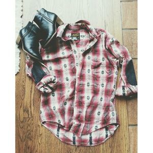 Oversized plaid shirt