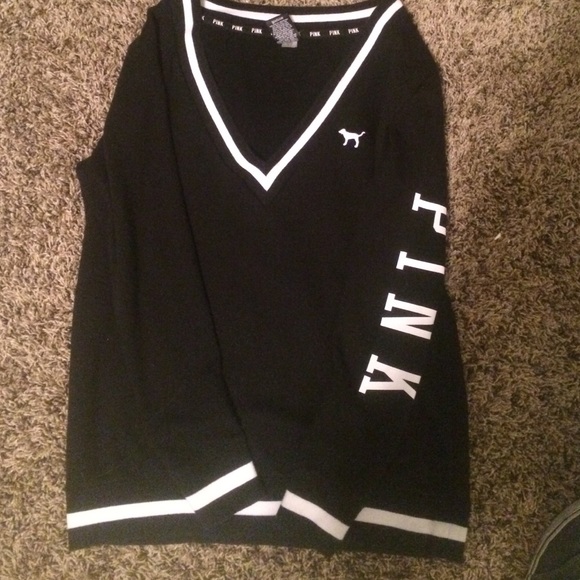 PINK Victoria's Secret Sweaters - Deep v neck varsity shirt vs🔥