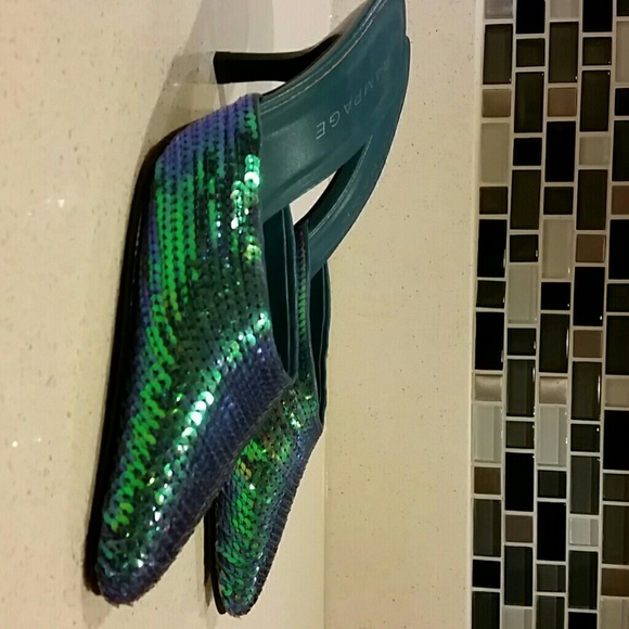 Fabulous Sequin Slip On Heels - Picture 2 of 4