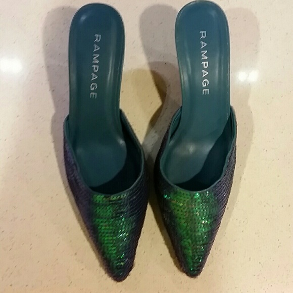 Fabulous Sequin Slip On Heels - Picture 3 of 4