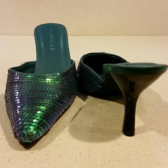 Fabulous Sequin Slip On Heels - Picture 4 of 4
