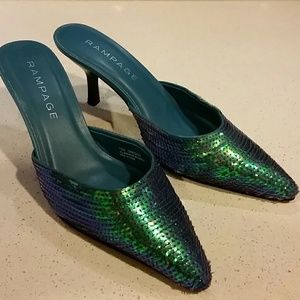 Fabulous Sequin Slip On Heels