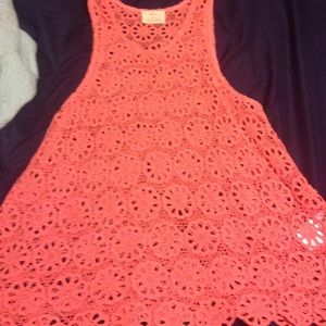 Urban outfitters floral crochet tank