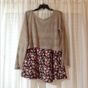 Urban Outfitters Cropped Open Knit Sweater